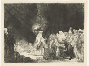 De presentatie in de tempel: langwerpige prent