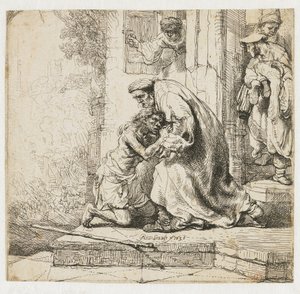 De terugkeer van de verloren zoon door Rembrandt van Rijn