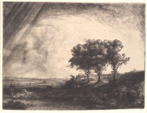 De drie bomen door Rembrandt van Rijn