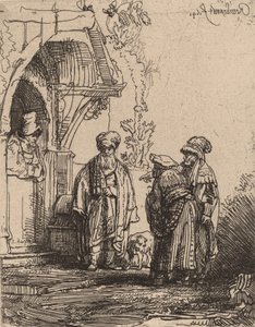 Drie Oosterse Figuren Jacob en Laban, 1641