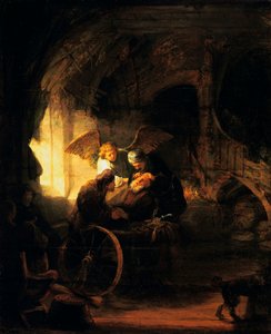 Tobias herstelt het zicht van zijn vader door Rembrandt van Rijn