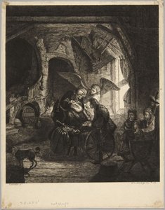Tobias krijgt zijn gezichtsvermogen terug door Rembrandt van Rijn