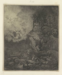 Verkondiging aan de herders door Rembrandt van Rijn