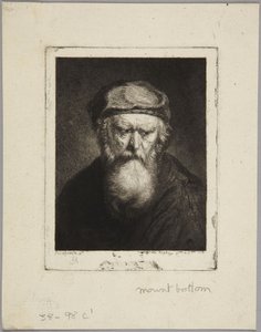 Atrabilaire oude man door Rembrandt van Rijn