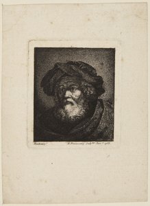 Oude man met muts door Rembrandt van Rijn