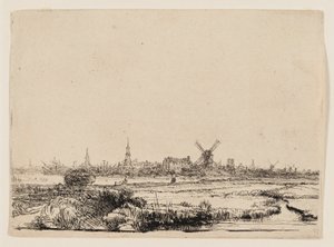 Uitzicht op Amsterdam vanaf de Kadijk