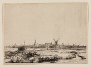 Uitzicht op Amsterdam vanaf de Kadijk