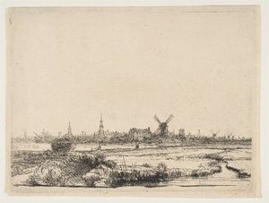 Uitzicht op Amsterdam vanuit het noordwesten, ca. 1640