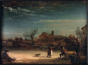 Winterlandschap door Rembrandt van Rijn