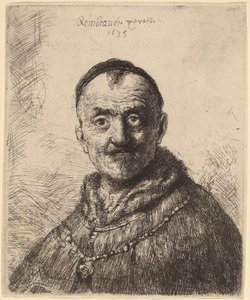 Het Eerste Oosterse Hoofd door Rembrandt van Rijn and Studio of Rembrandt