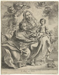 Anna te Drieën S. Anna, auia Christi (title on object) door Remoldus Eynhoudts