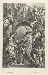 Heiligen onder een afbeelding van Santa Maria in Vallicella door Remoldus Eynhoudts