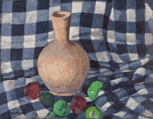 Stilleven met Kruik en Appels door René Fontayne