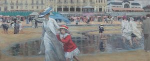 Het strand van Cabourg