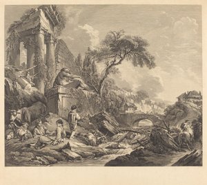 De Mus van Lesbia door René Gaillard after François Boucher