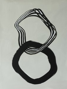In elkaar grijpende abstracte ringen