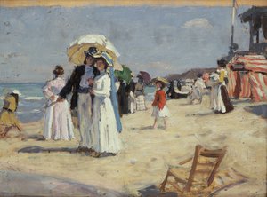 Koppel op het Strand van Cabourg