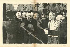 Illustratie door Hermann-Paul (1864-1940) in Le Canard Sauvage door Rene George Hermann Paul
