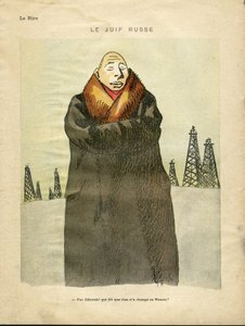 Illustratie van Hermann-Paul in Le Lire, ca. 1935 - De Russische Jood - Antisemitisme, Petroleum - Jood
