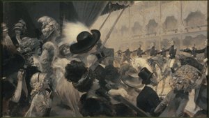 Carrousel bij het Grand-Palais door Rene Lelong