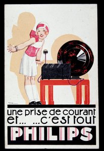 Reclame voor de radio set Philips, ca. 1930