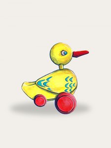 Speels geel eendje