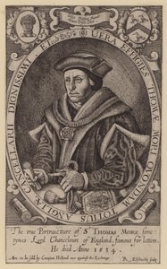 Sir Thomas More, Engelse advocaat, staatsman, filosoof en humanist (gravure)