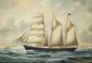 De Brigantijn Minnie Sommers bij Folkestone