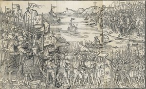 Illustratie uit Peregrinatio in terram sanctam Reis naar het Heilige Land door Bernhard von Breidenbach door Reuwich