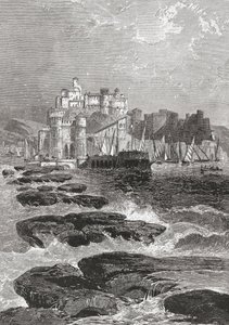 Pozzuoli, Napels, Zuid-Italië in de late 19e eeuw. Uit Italiaanse Prenten door Rev. Samuel Manning, gepubliceerd ca. 1890 door Reverend Samuel Manning
