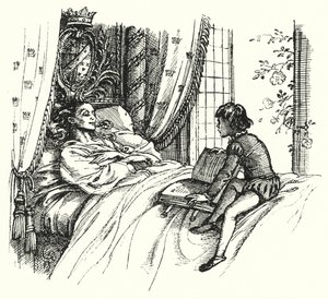 Hans Christian Andersen: De mooiste roos ter wereld (litho)