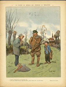 Illustratie door Ricardo Flores (1878-1918) in Le Lire, 04/01/13 - De reden van de drinker is altijd de beste - Campagne, Kindertijd, Jacht jager, Kathedralen Kerken, Alcohol Alcoholisme