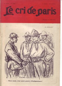 Illustratie van Ricardo Flores (1878-1918) voor de omslag van Le Cri de Paris door Ricardo Flores
