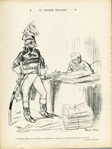 Illustratie van Ricardo Flores (1878-1918) in Le Lire, 29/11/13 - In de Derde Republiek - Iere Republiek - Generaal Generaux, Baptiste Faurie (1853-1938)