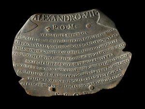 Middeleeuwse bronzen plaquette ter viering van het uitsterven van de pest in Rome