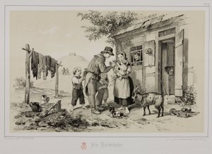 Mijnwerker die naar huis terugkeert, Duitsland, ca. 1851 door John Pardon