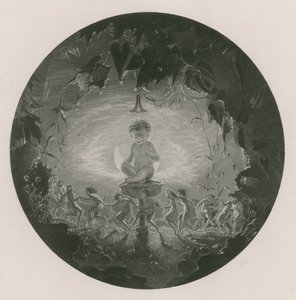 Puck en de feeën, Midzomernachtsdroom (gravure) door Richard (after) Dadd
