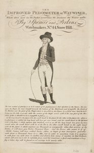 De verbeterde pedometer of waywiser, ca. 18e eeuw