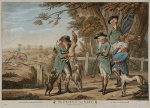 De dood van de haas, gedrukt voor Bowles & Carver, gepubliceerd in 1796 door Richard (after) Dighton