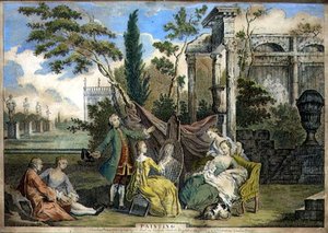 Schilderij, uitgegeven door F. Bull, John Boydell en W. Herbert, ca. 1750 door Richard (after) Houston
