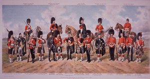 Schotse regimenten van het Britse leger in 1895 door Richard (after) Simkin