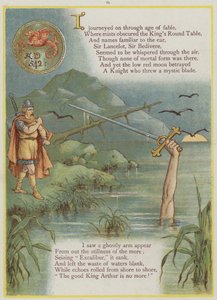 Pagina uit Upstream door Richard Andre, Koning Arthur en Excalibur door Richard Andre