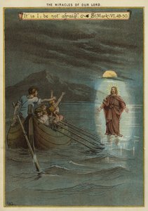 De Wonderen van Christus: Jezus loopt op water door Richard Andre