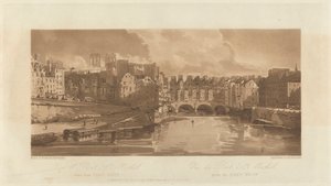 Uitzicht op de Pont St. Michael, genomen vanaf de Pont Neuf, 1803 door Richard Banks Harraden