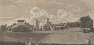 Tunbridge Castle in het graafschap Kent, uit Edward Hasted