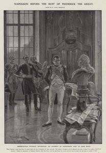 Napoleon voor de buste van Frederik de Grote