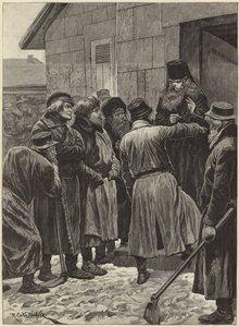 De hongersnood in Rusland (gravure) door Richard Caton II (after) Woodville