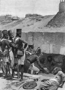 Het vinden van de Britse gevangenen onder de kazematten in de vestingwerken, 1894