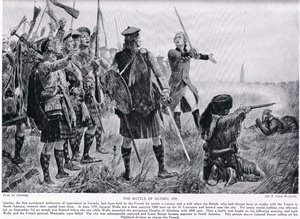 De Slag bij Quebec, 1759, illustratie uit 