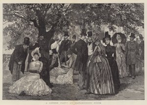 Een tuinfeest in Marlborough House door Richard Caton Woodville junior